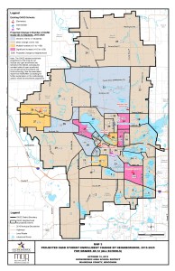 Map 3 Projected Enrollment by Neigh All Grades_10.12.15